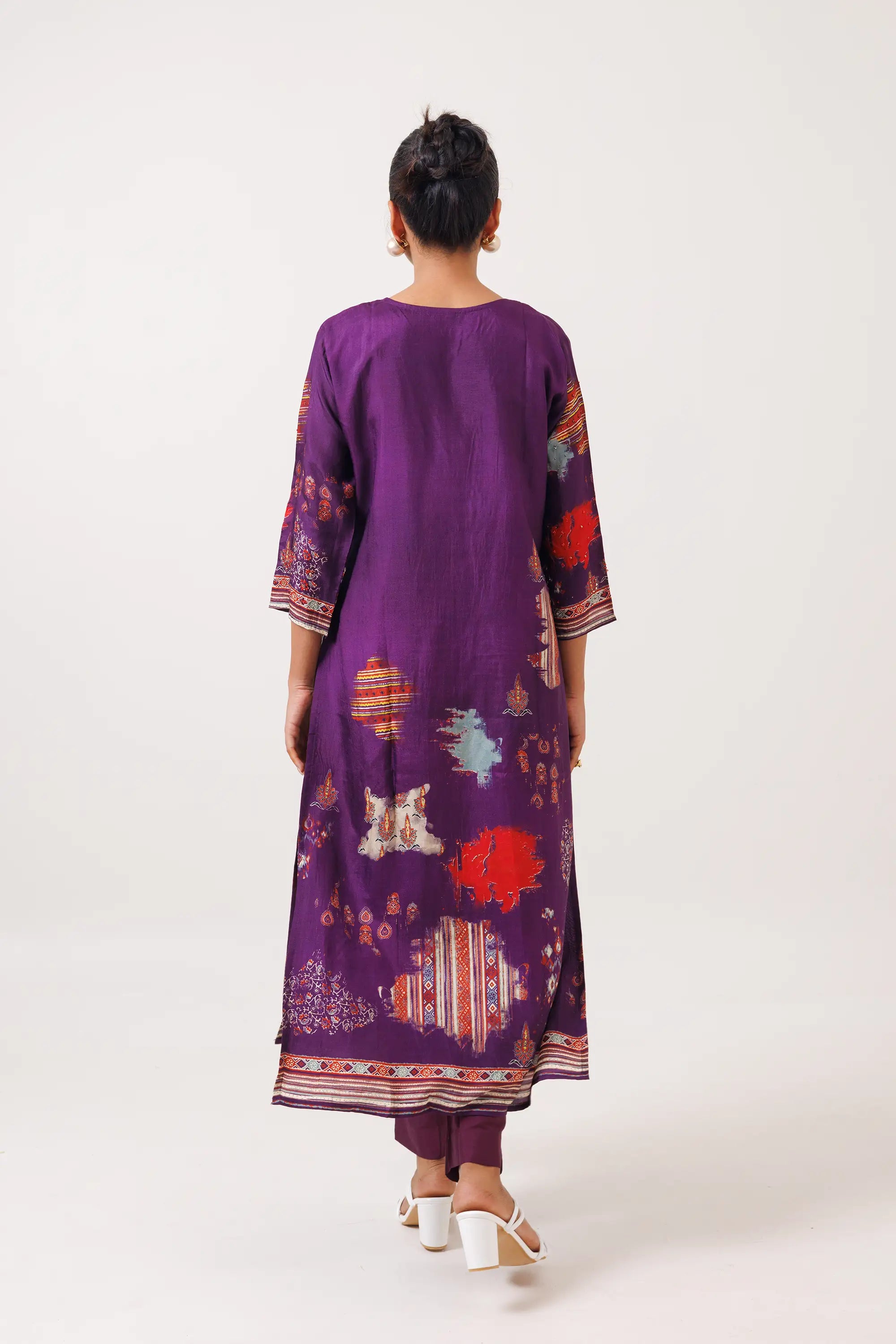 Byzantium Muslin Abstract Print Co-rd Set