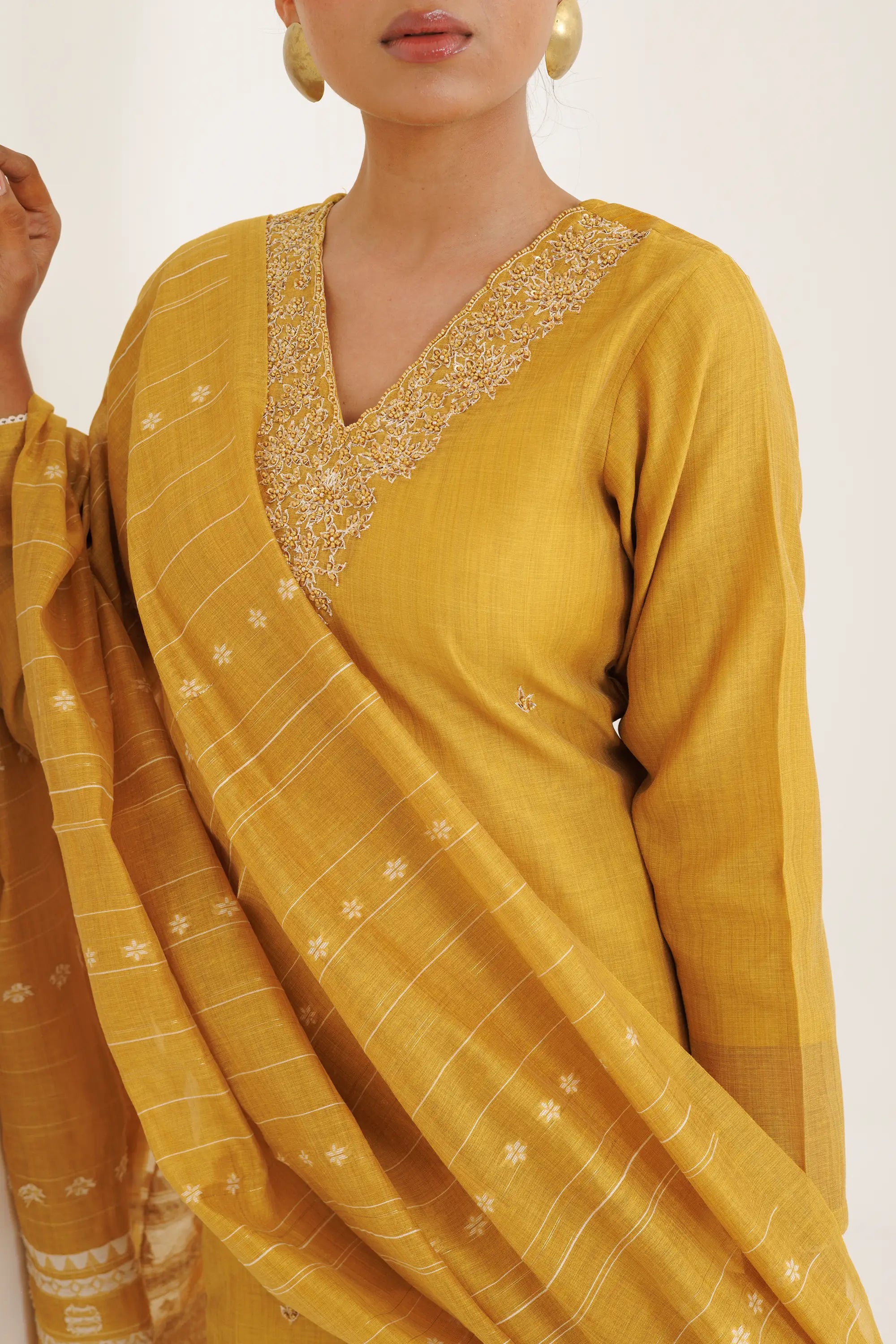 Yellow Silk Kurta Suit Set for Festive Occasions