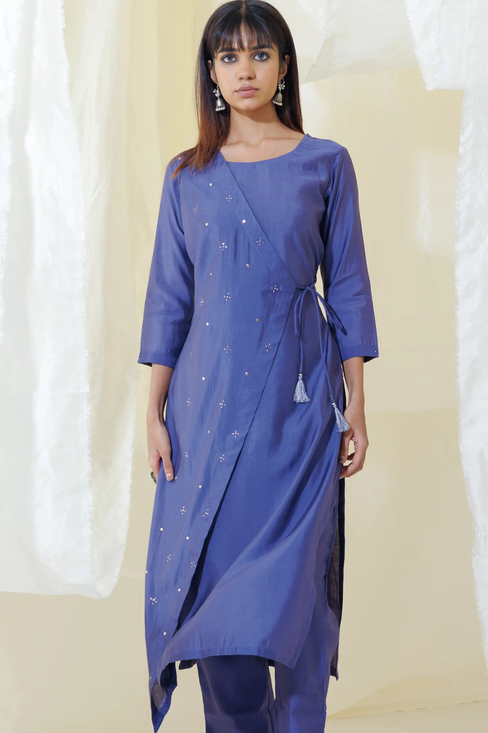 WOK Deep Purple Mock Angrakha Kurta Set