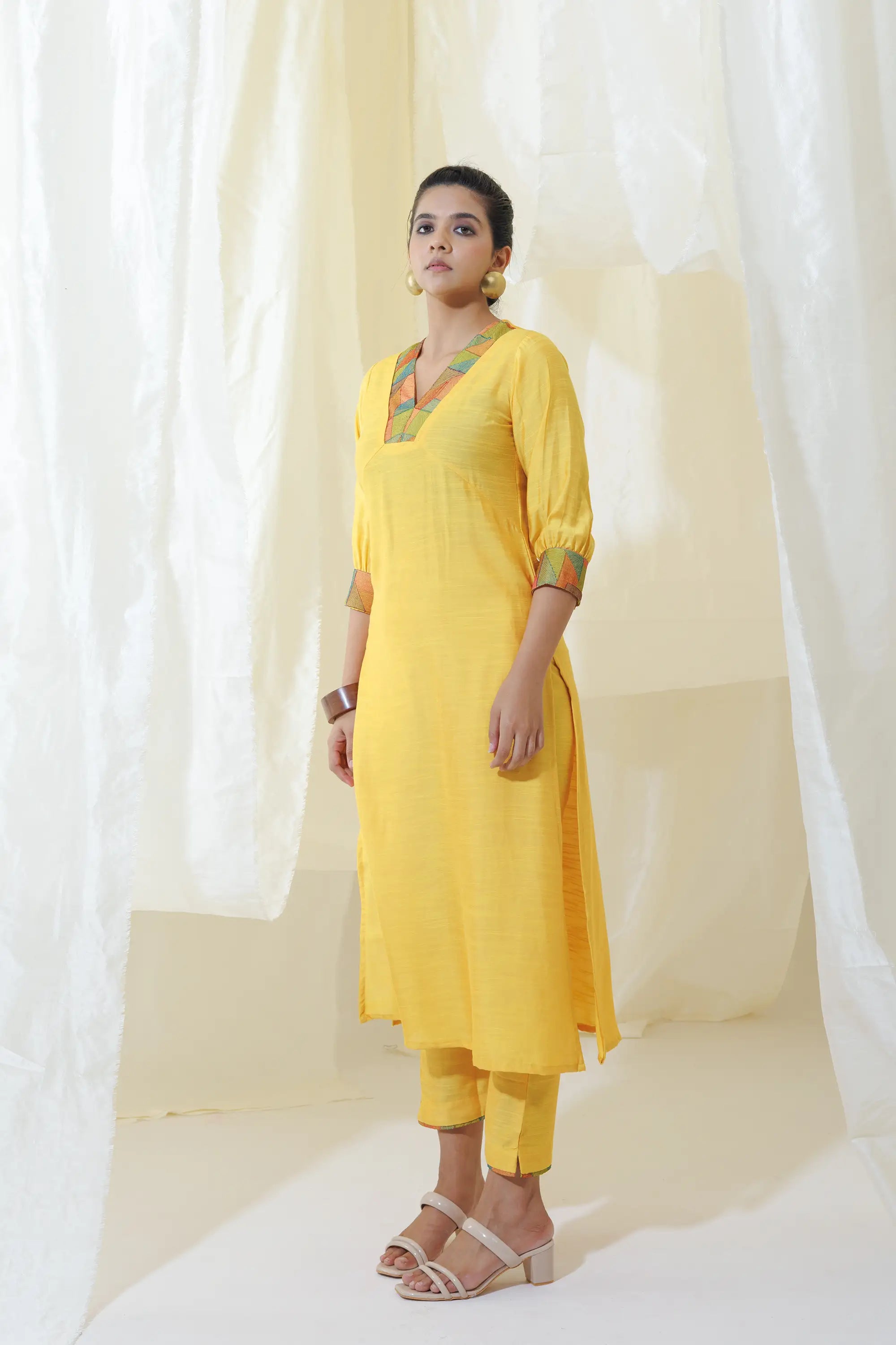 Yellow Aline Kurta Set