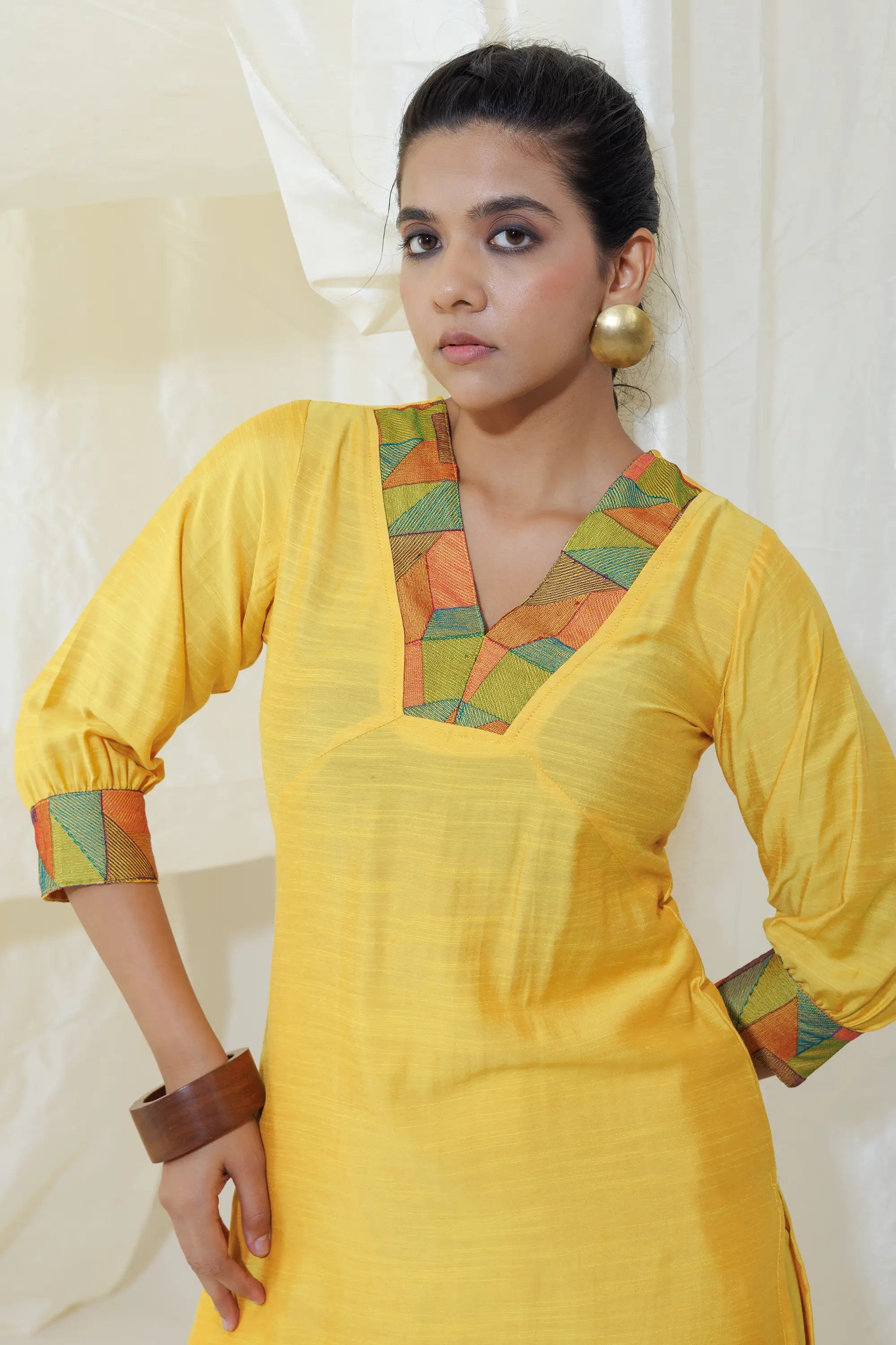 Yellow Aline Kurta Set