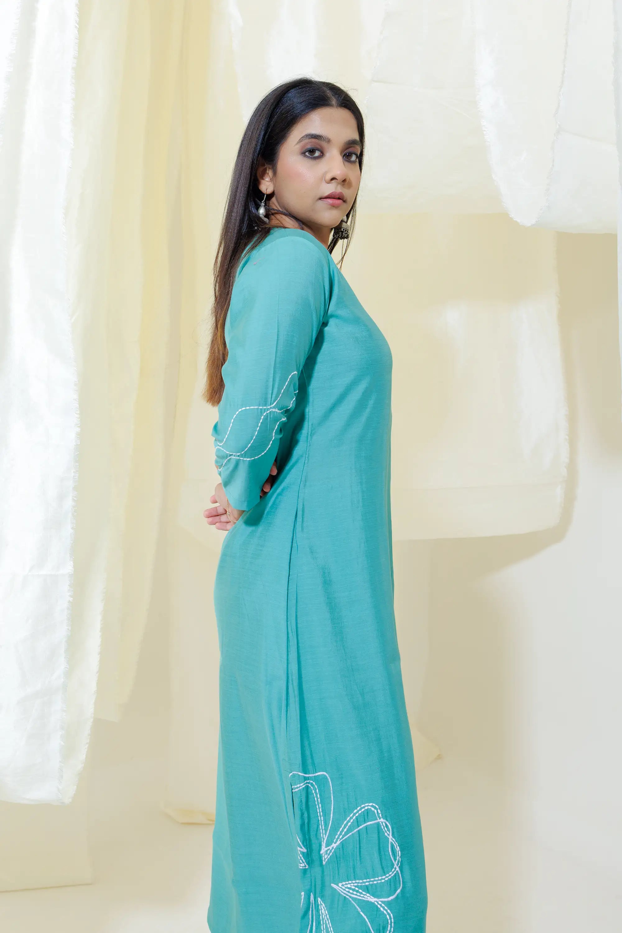 WOK  Mint Green Aline Kurta Set