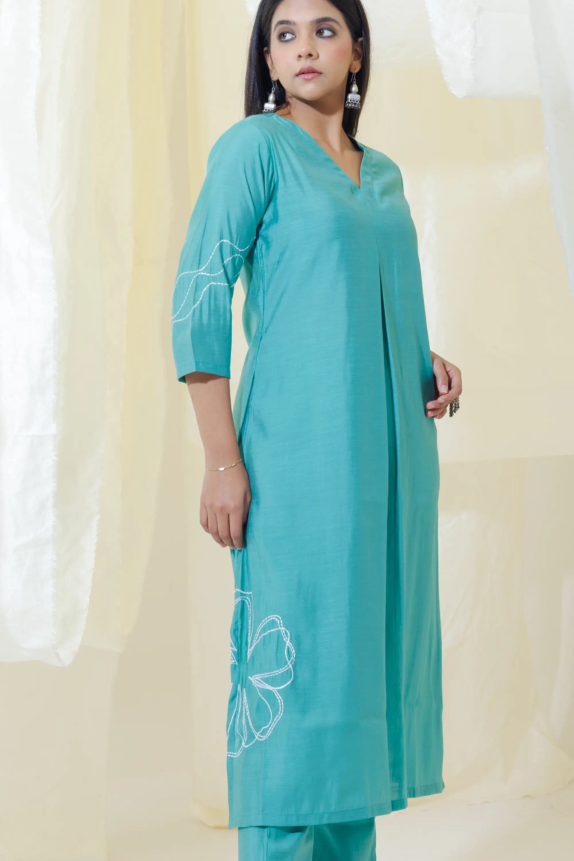 WOK  Mint Green Aline Kurta Set