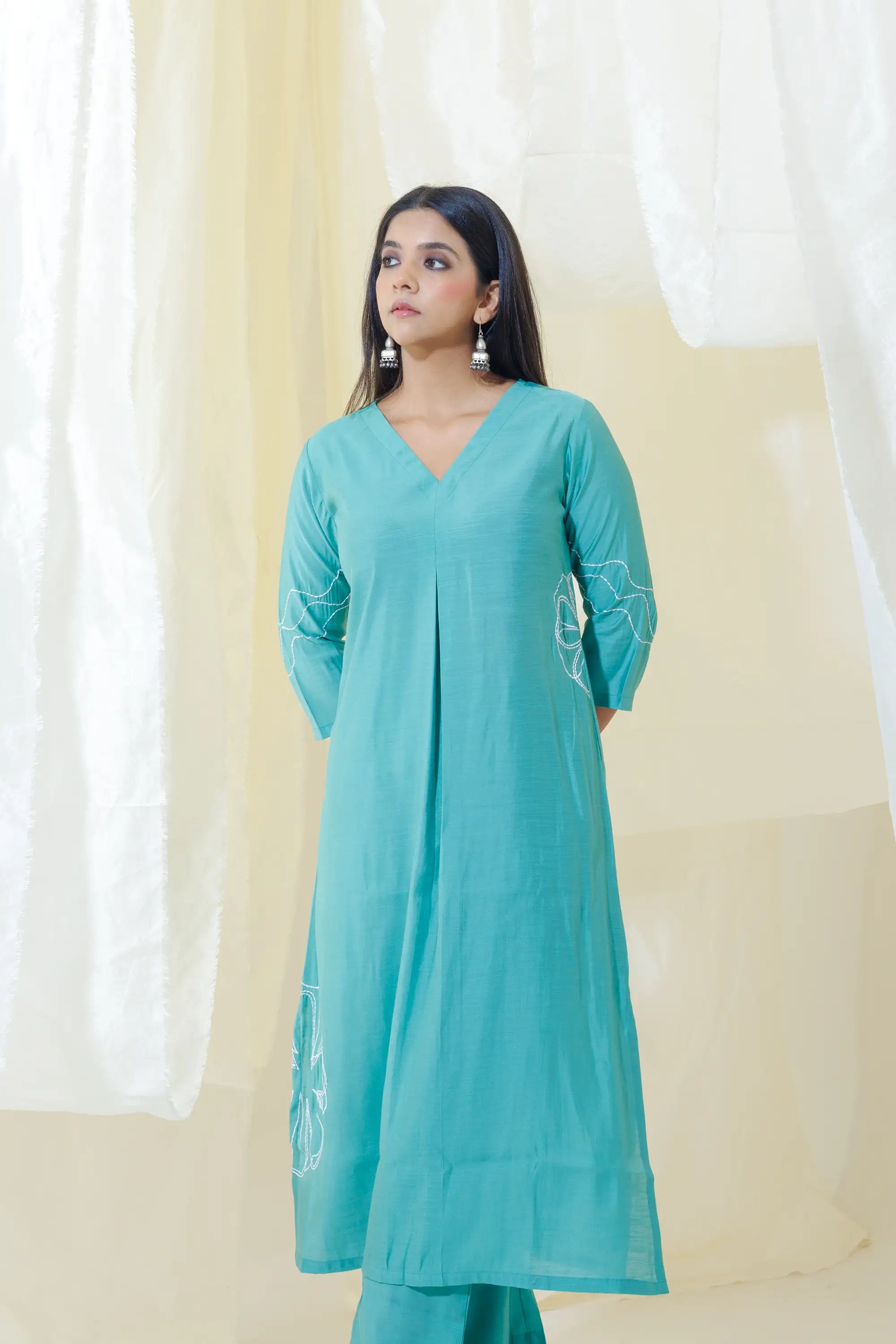 WOK  Mint Green Aline Kurta Set