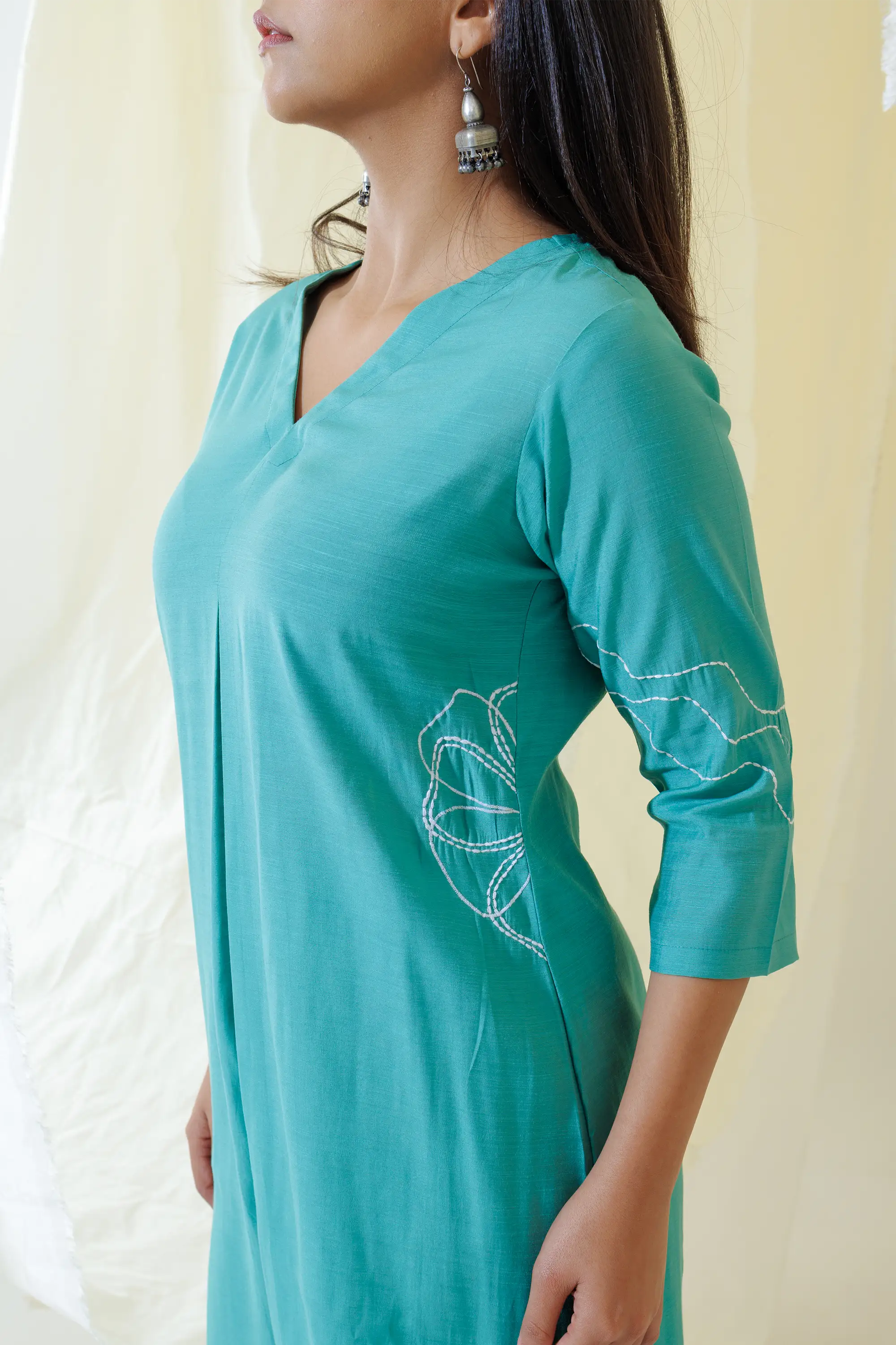 WOK  Mint Green Aline Kurta Set