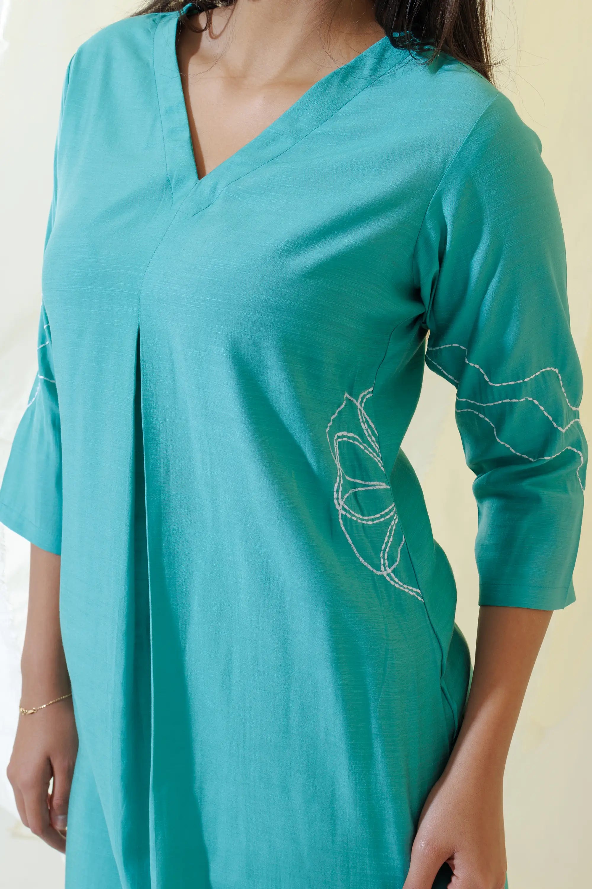 WOK  Mint Green Aline Kurta Set