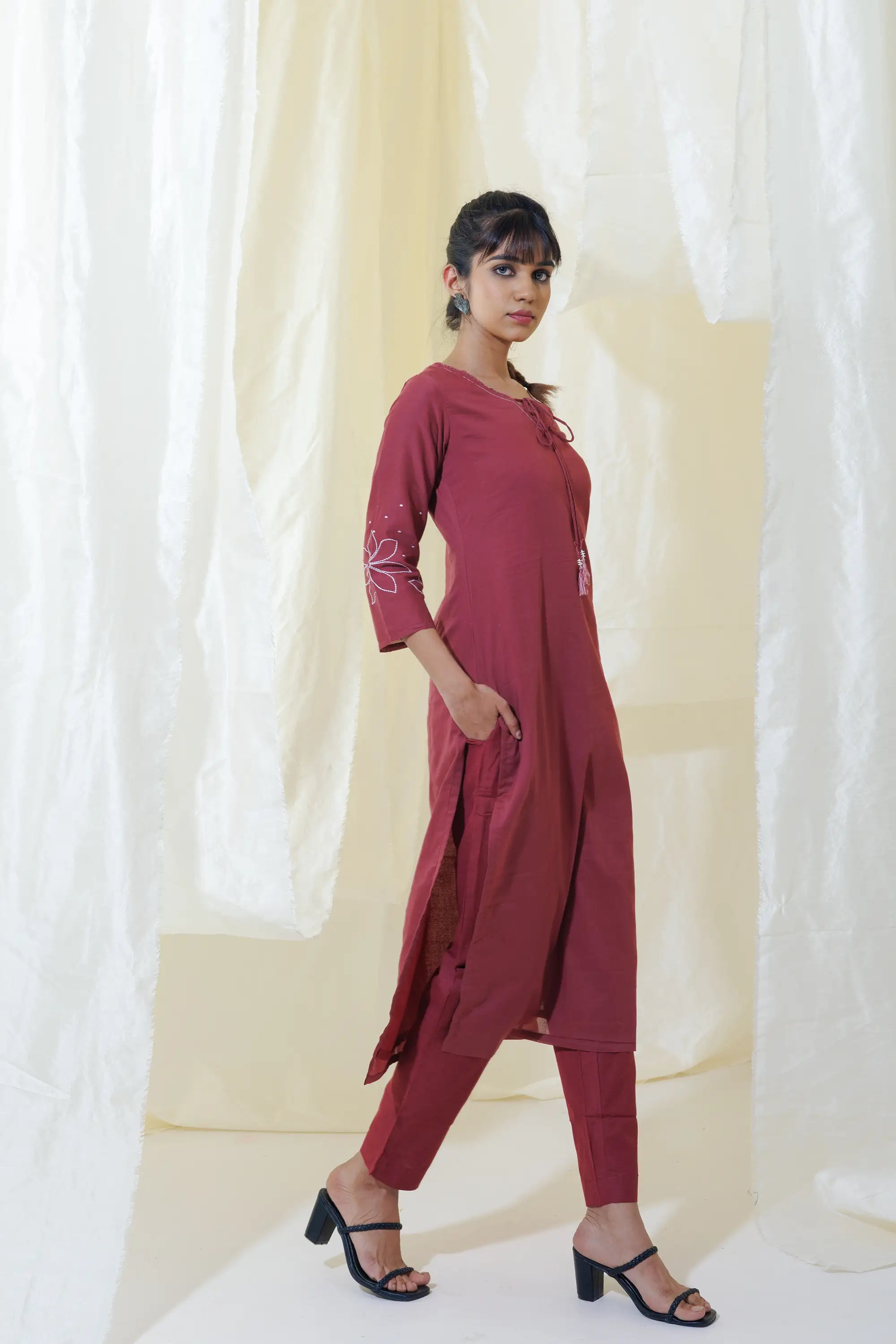 Onion Straight Fit Kurta Set