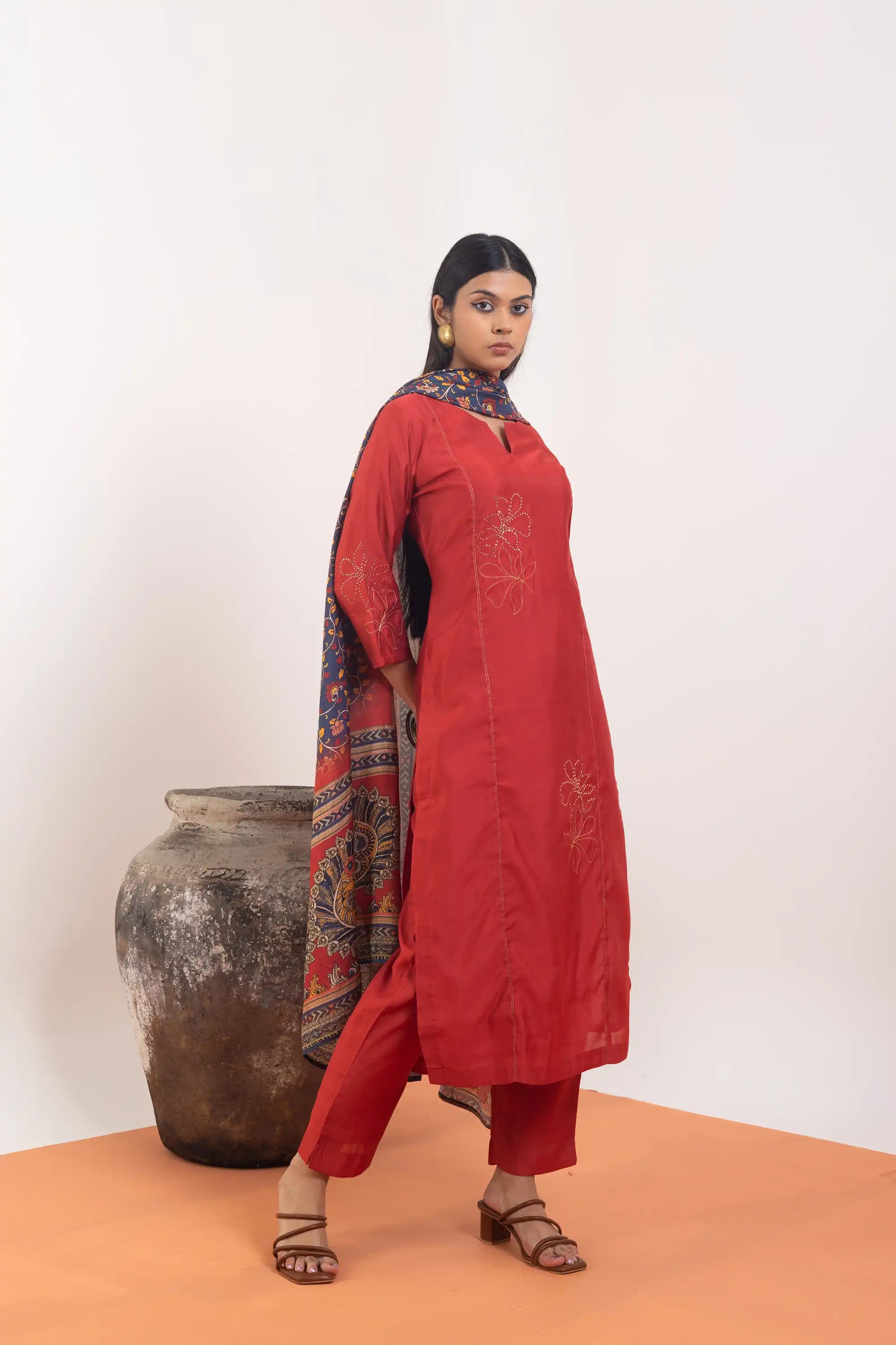 PAYAL Rust Kurta Suit Set with