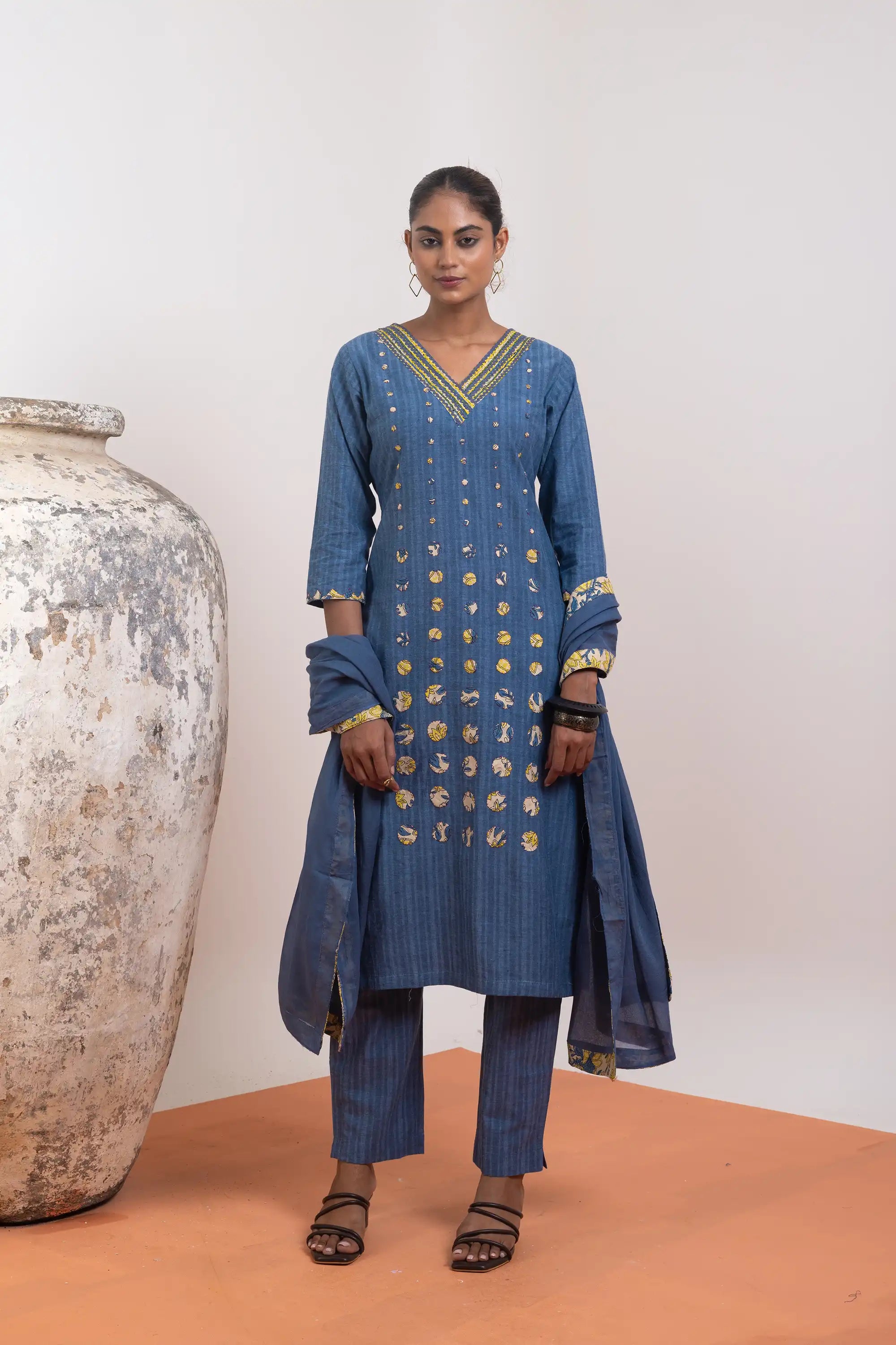 PAYAL Blue Grey Kurta Suit Set