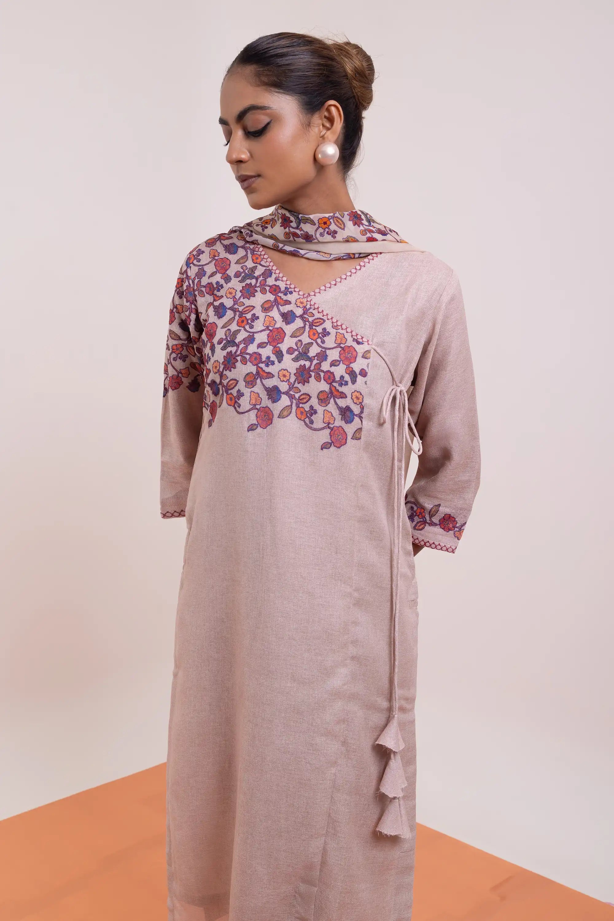 PAYAL Pastel Pink Kurta Suit Set with amazing Print Design