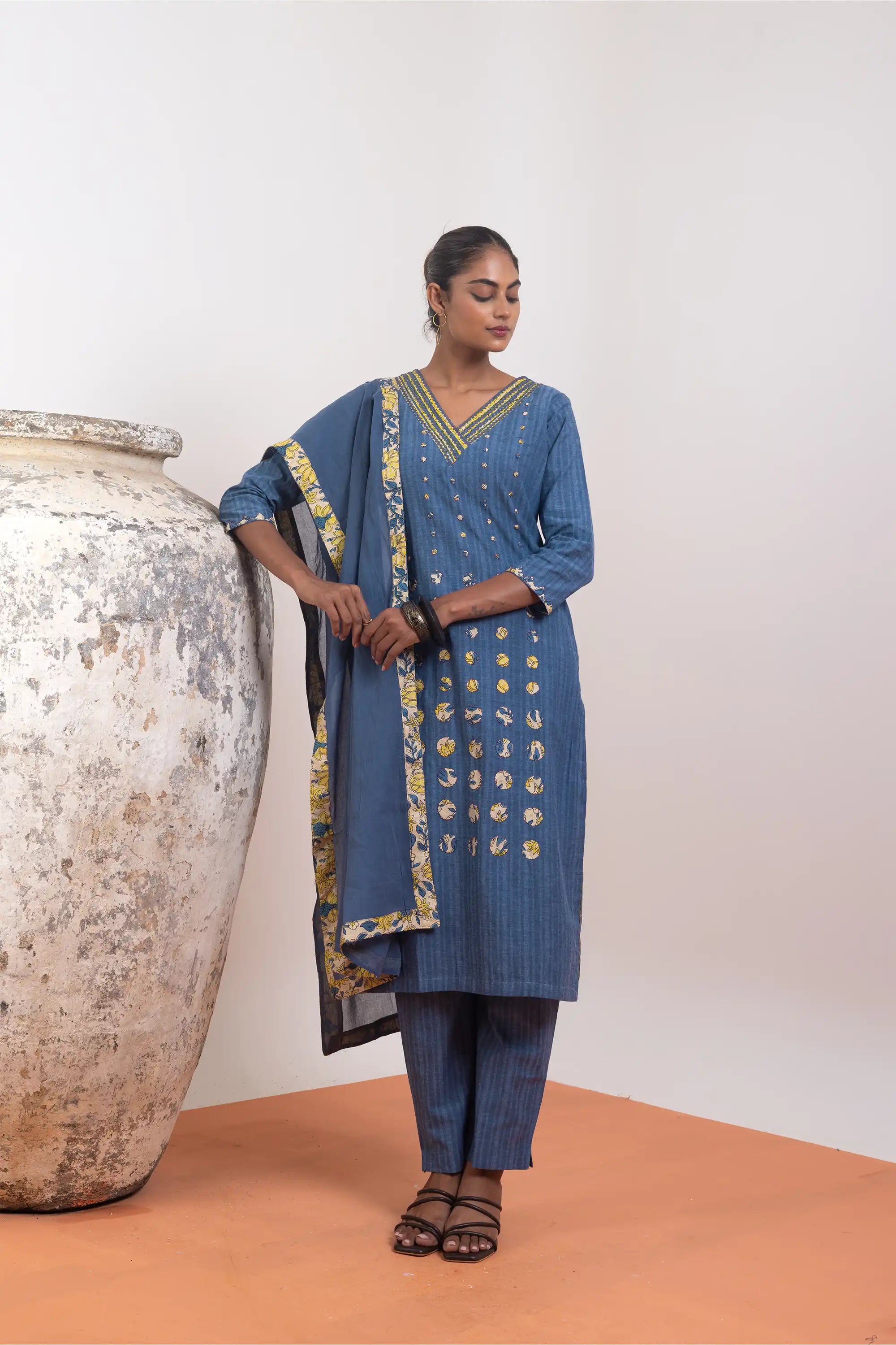 PAYAL Blue Grey Kurta Suit Set