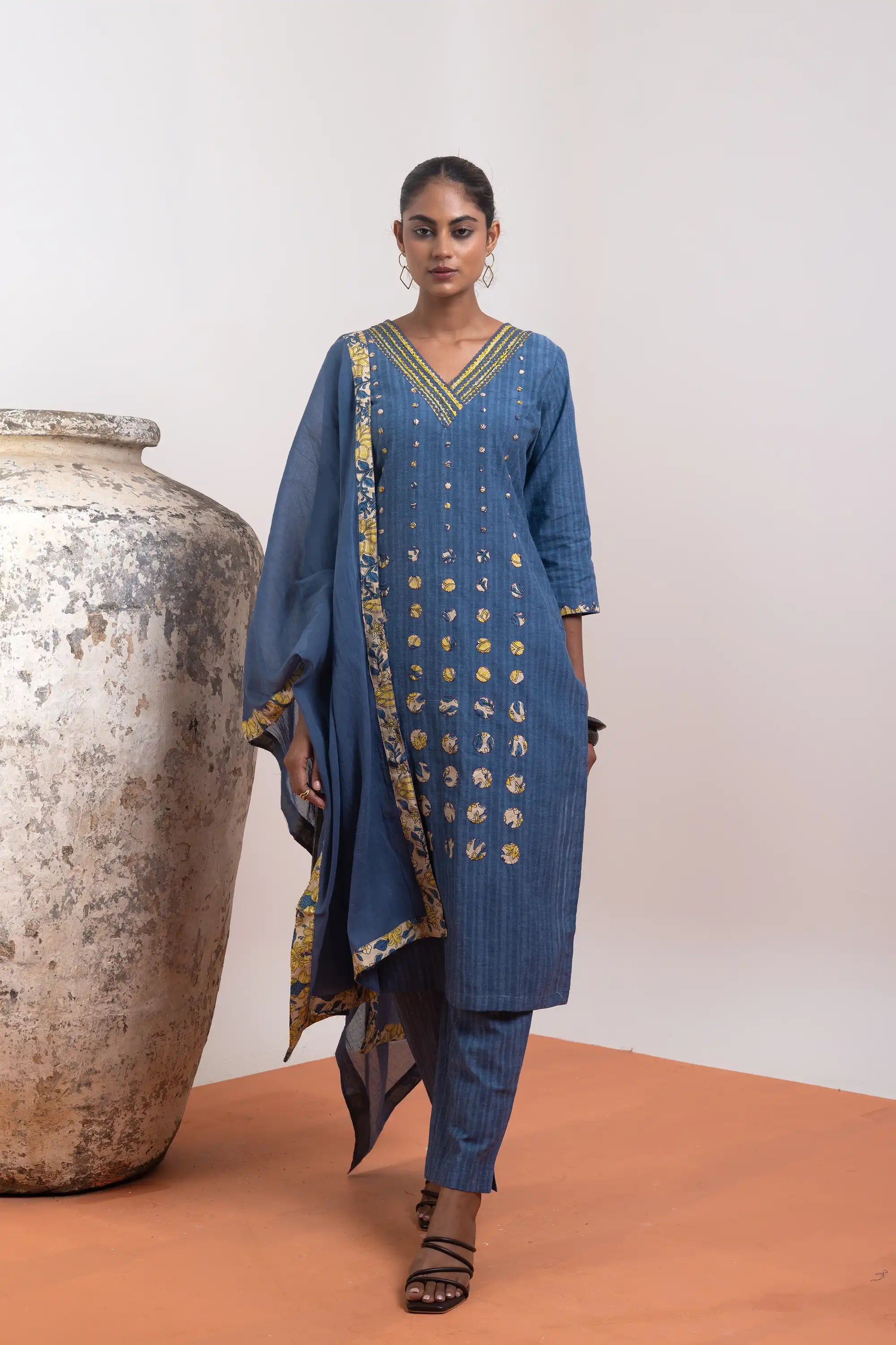 PAYAL Blue Grey Kurta Suit Set