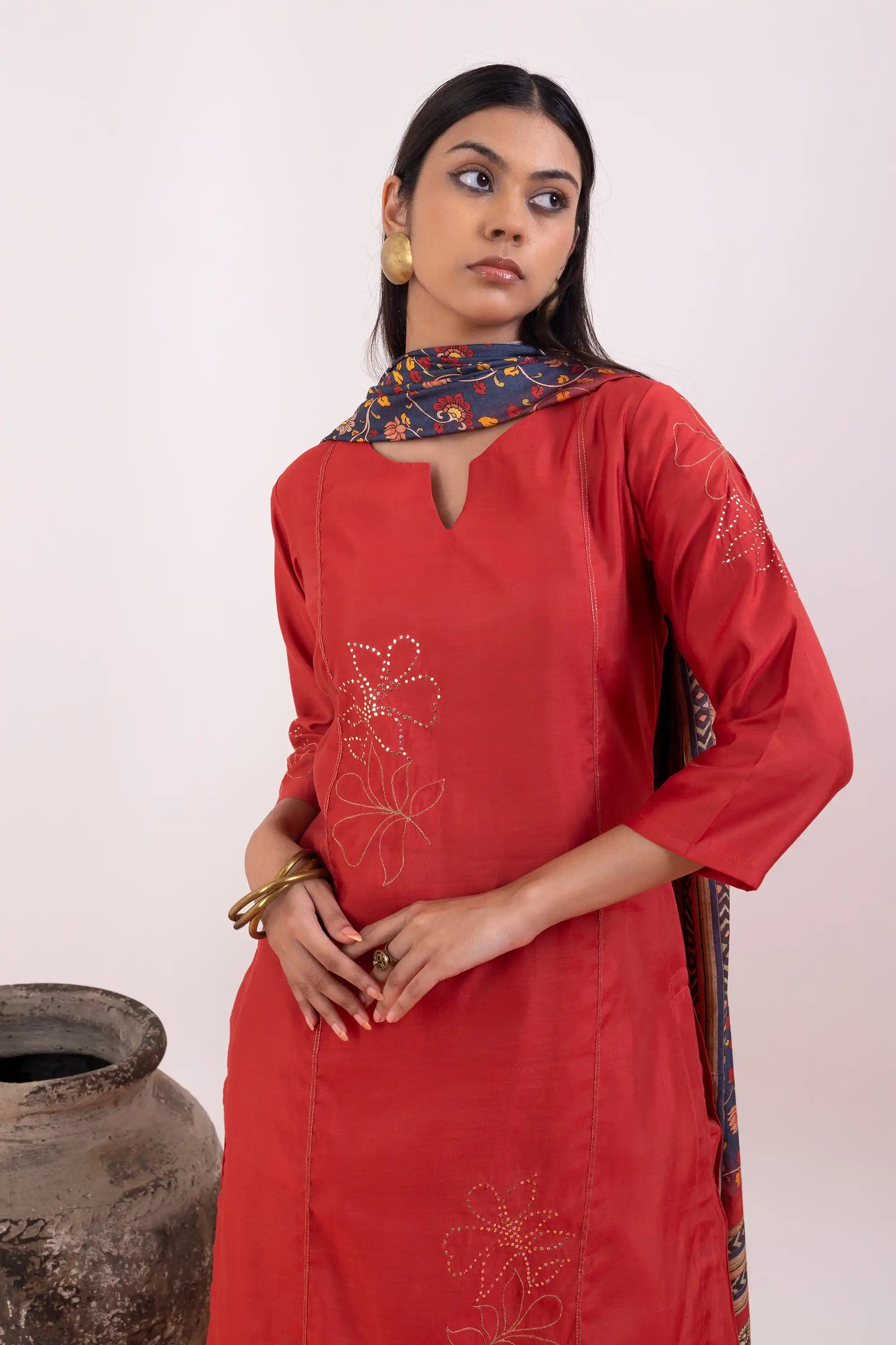 PAYAL Rust Kurta Suit Set with