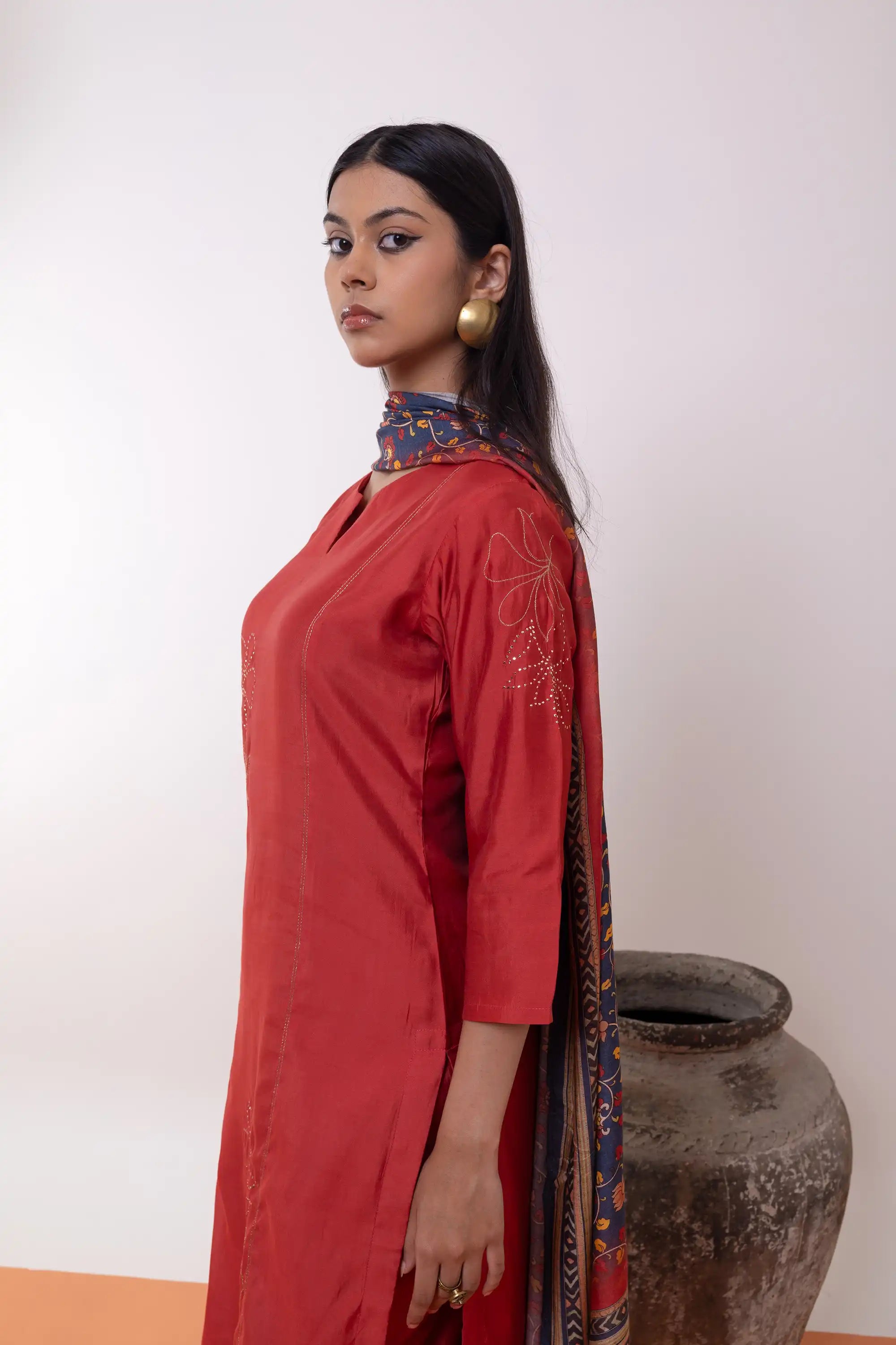 PAYAL Rust Kurta Suit Set with