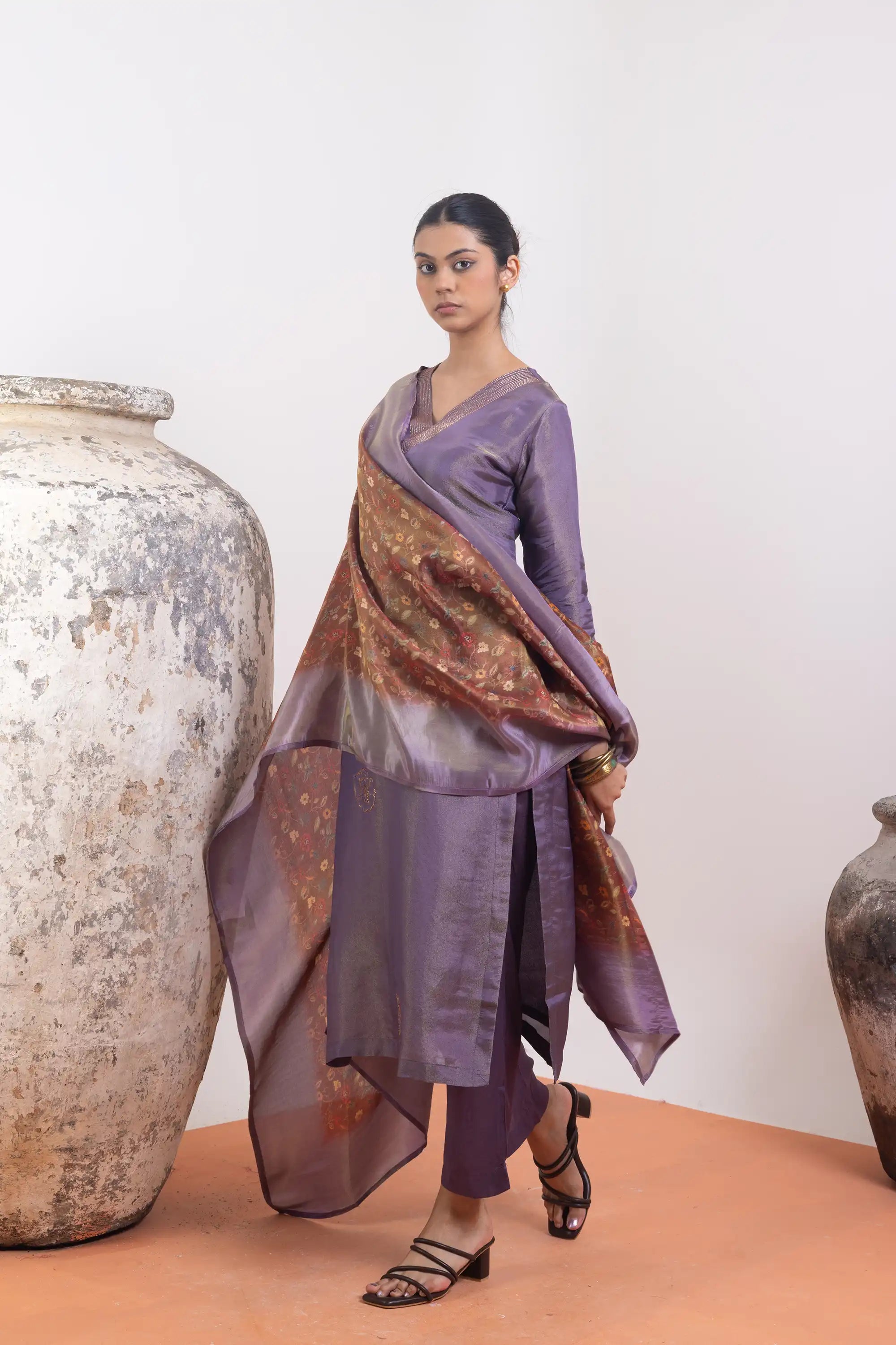 PAYAL Lilac Tissue Silk Kurta Suit for any occasion