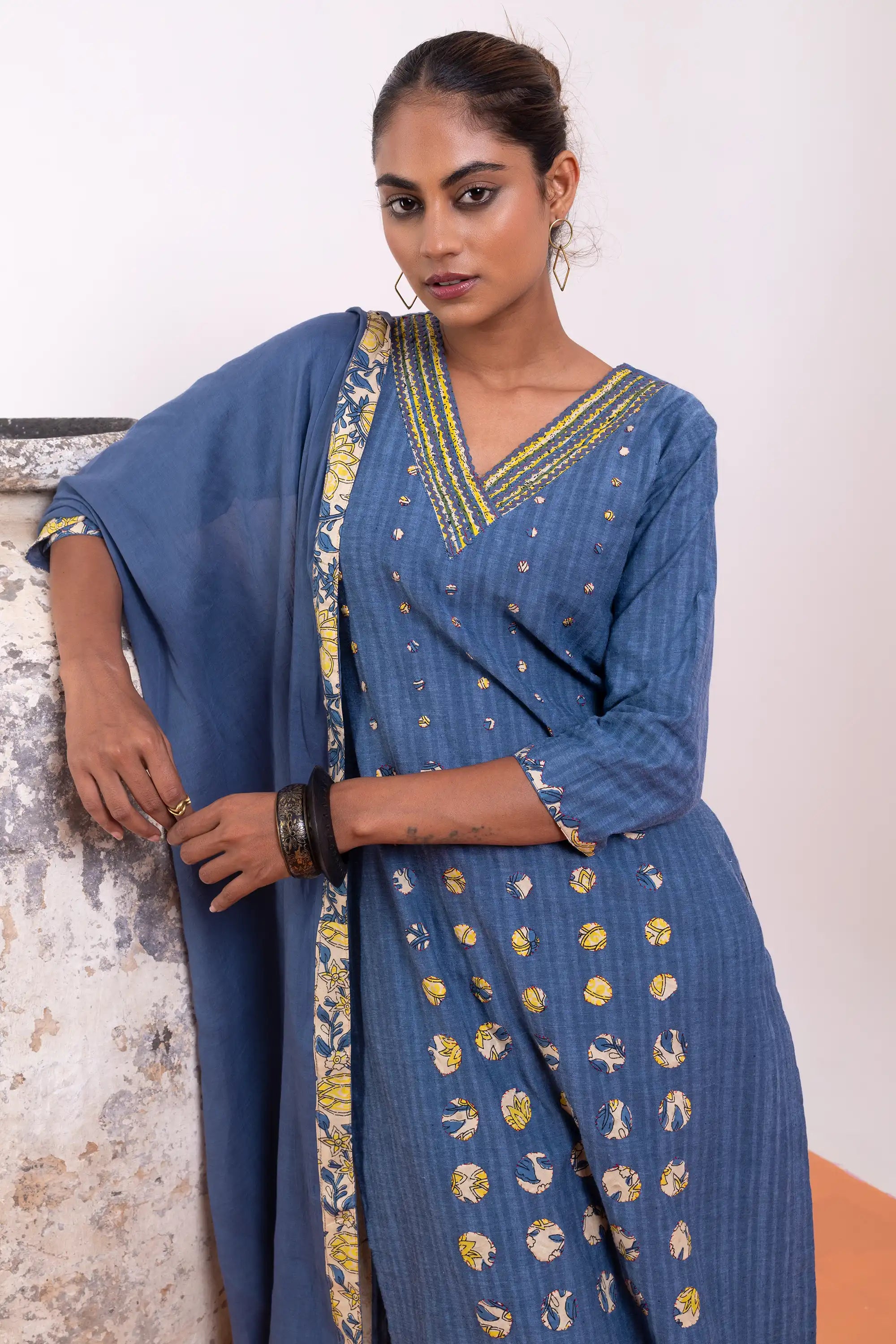 PAYAL Blue Grey Kurta Suit Set