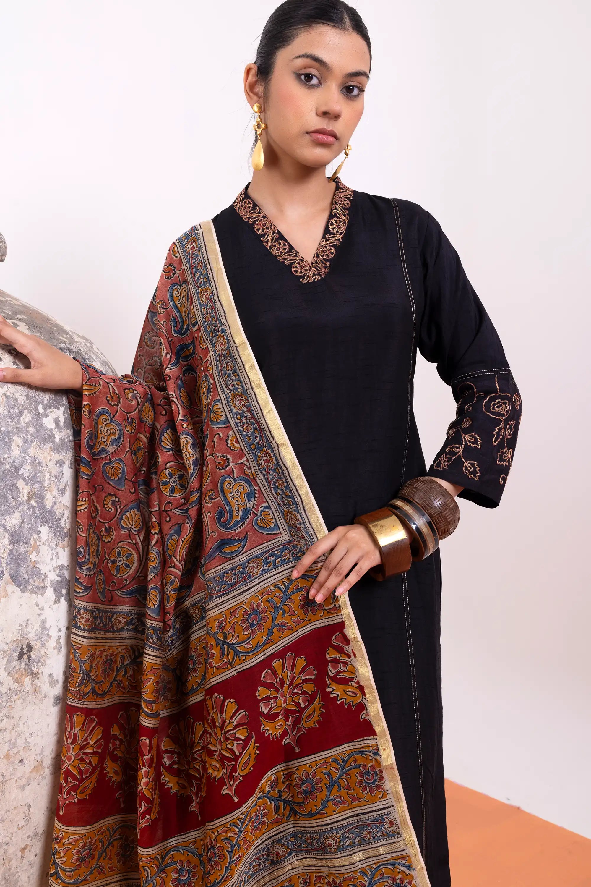 PAYAL Black Kurta Suit Set with Hand Work Detailing