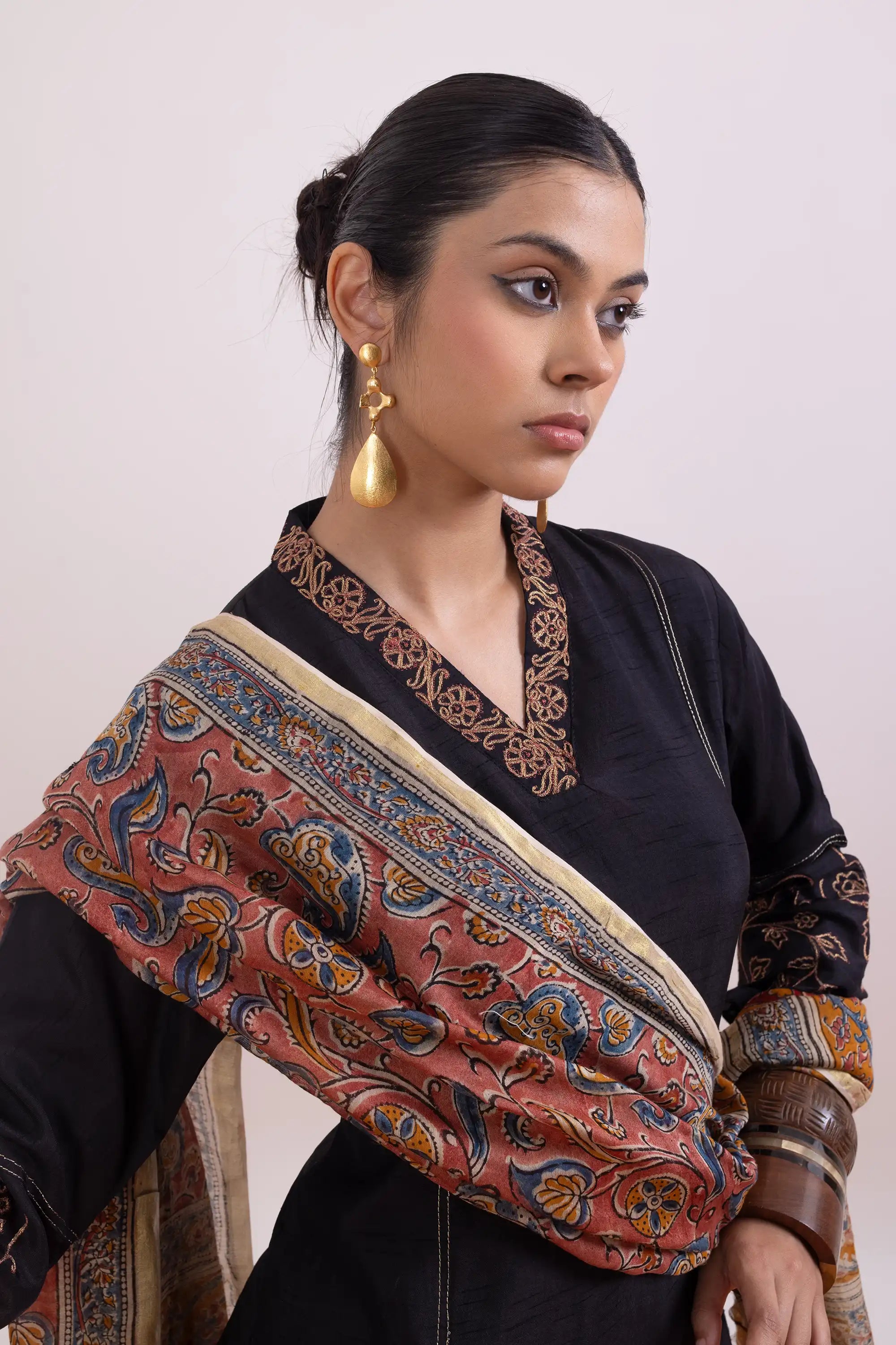 PAYAL Black Kurta Suit Set with Hand Work Detailing