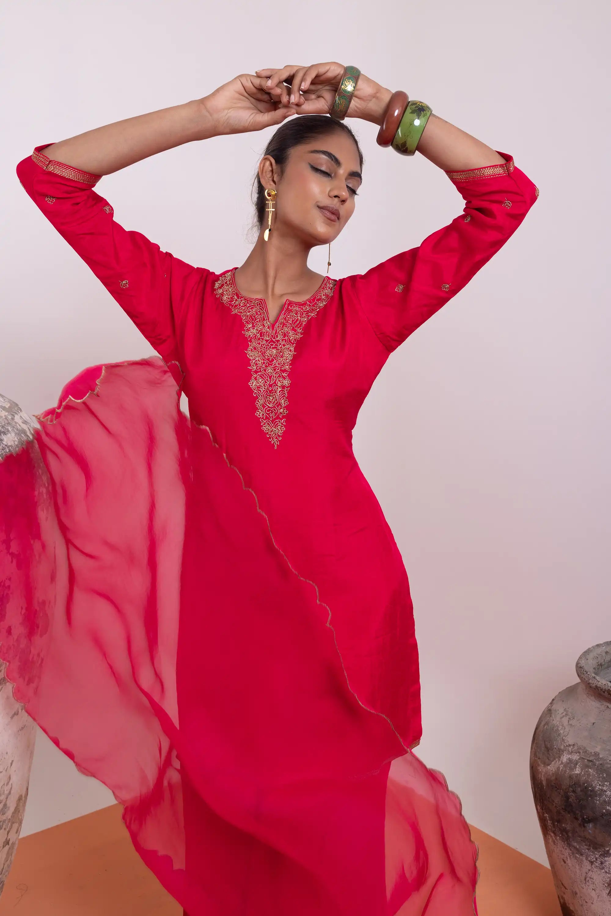 PAYAL Rose Pink Kurta Suit Set for Special Occasions