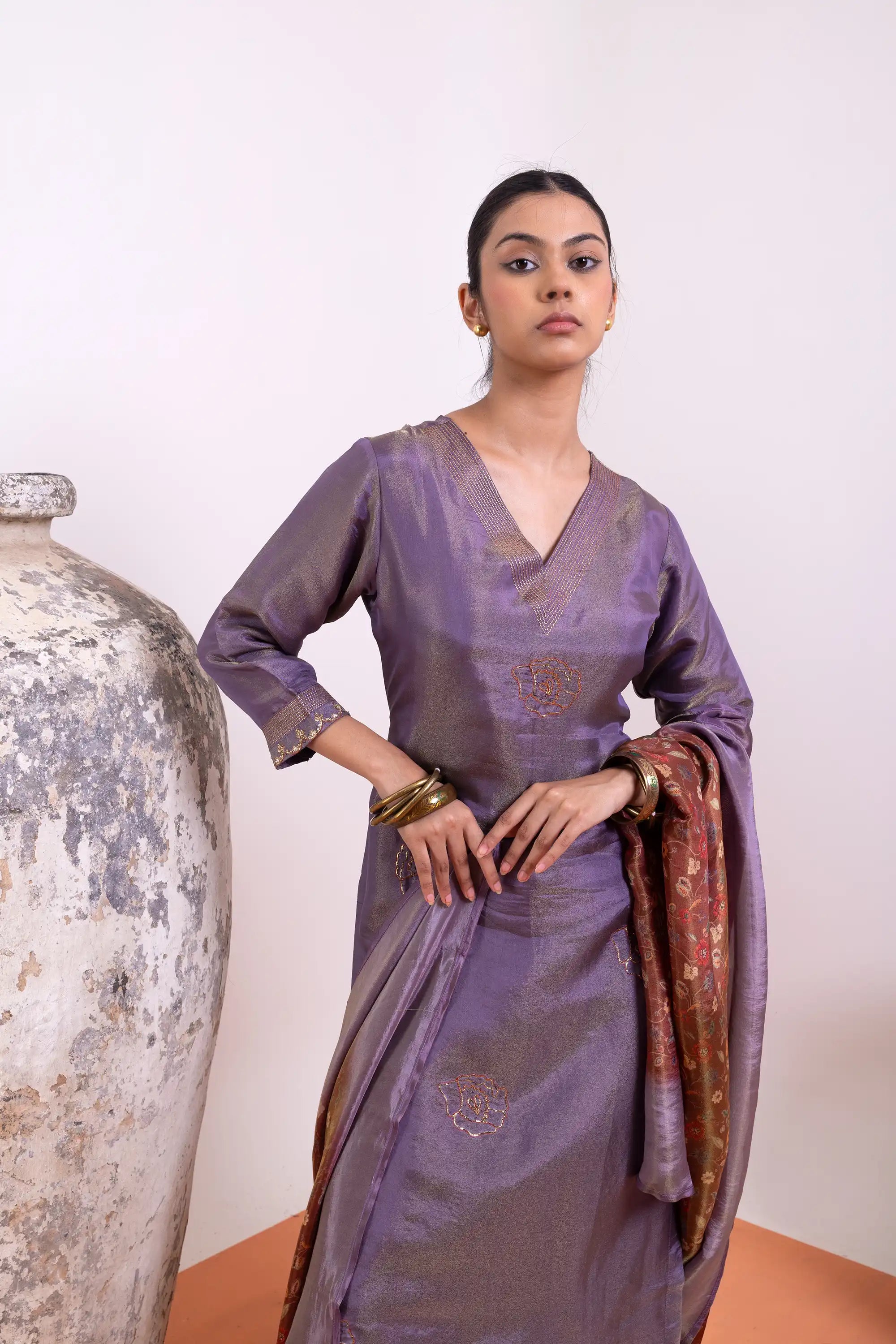 PAYAL Lilac Tissue Silk Kurta Suit for any occasion