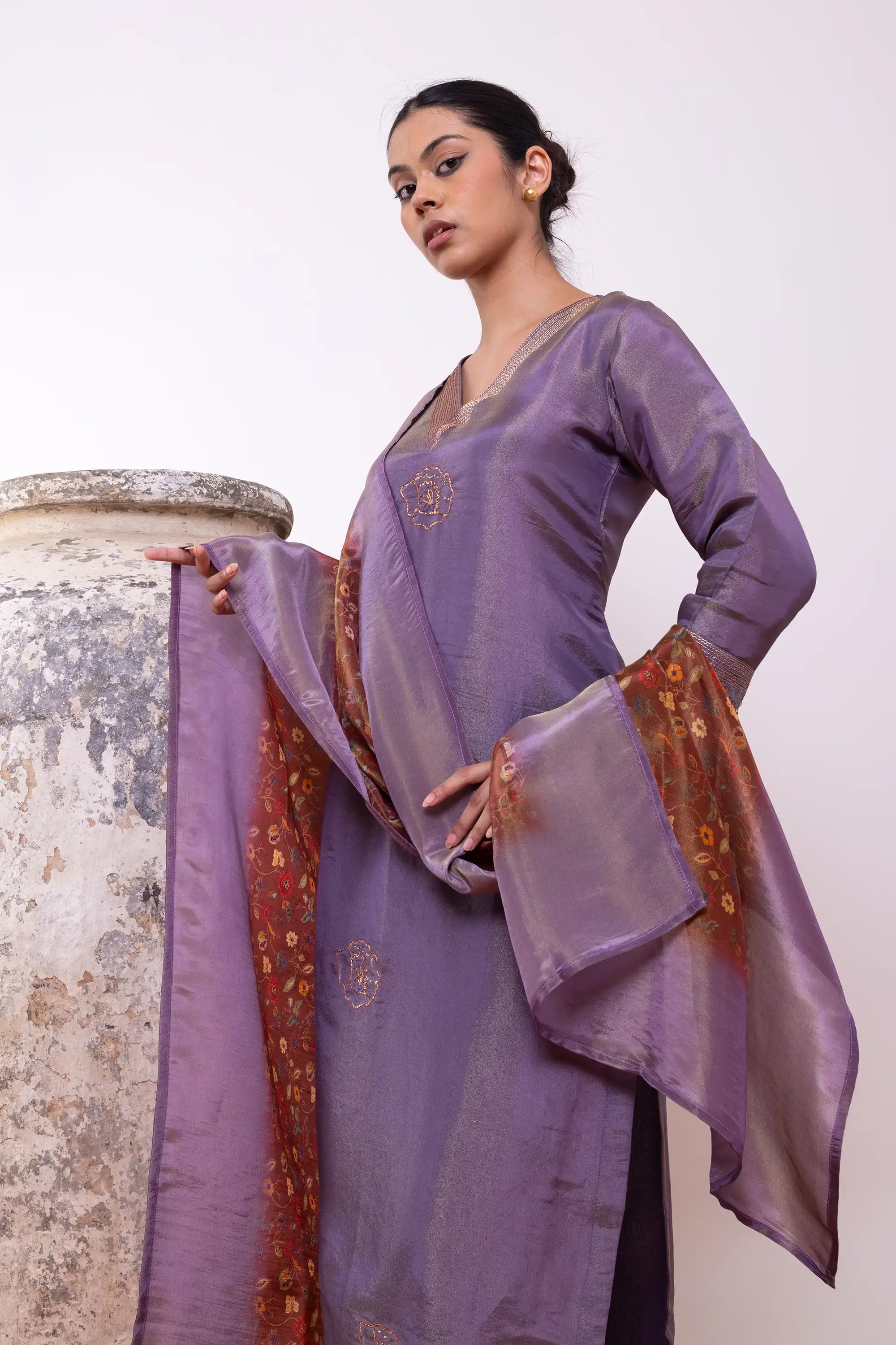 PAYAL Lilac Tissue Silk Kurta Suit for any occasion