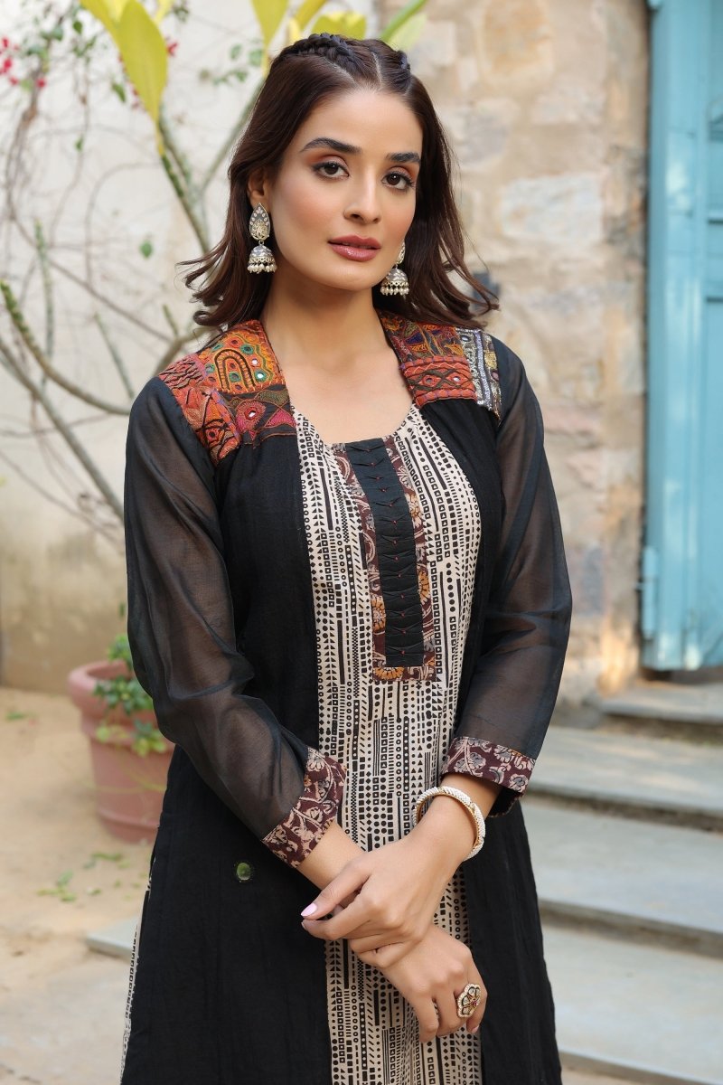 PAYAL Jacket Kurta Suit Set with Handwork Detailing - Payal