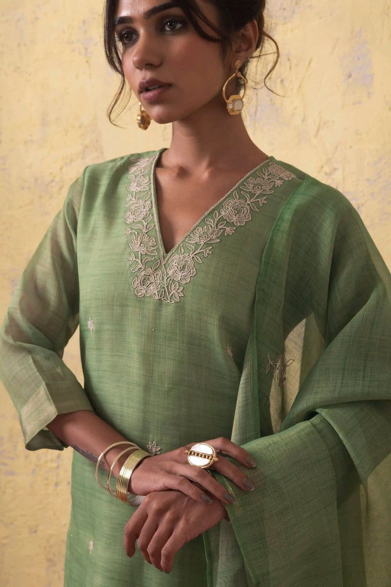 PAYAL Light Green Kurta Suit Set for every Occasion - Payal