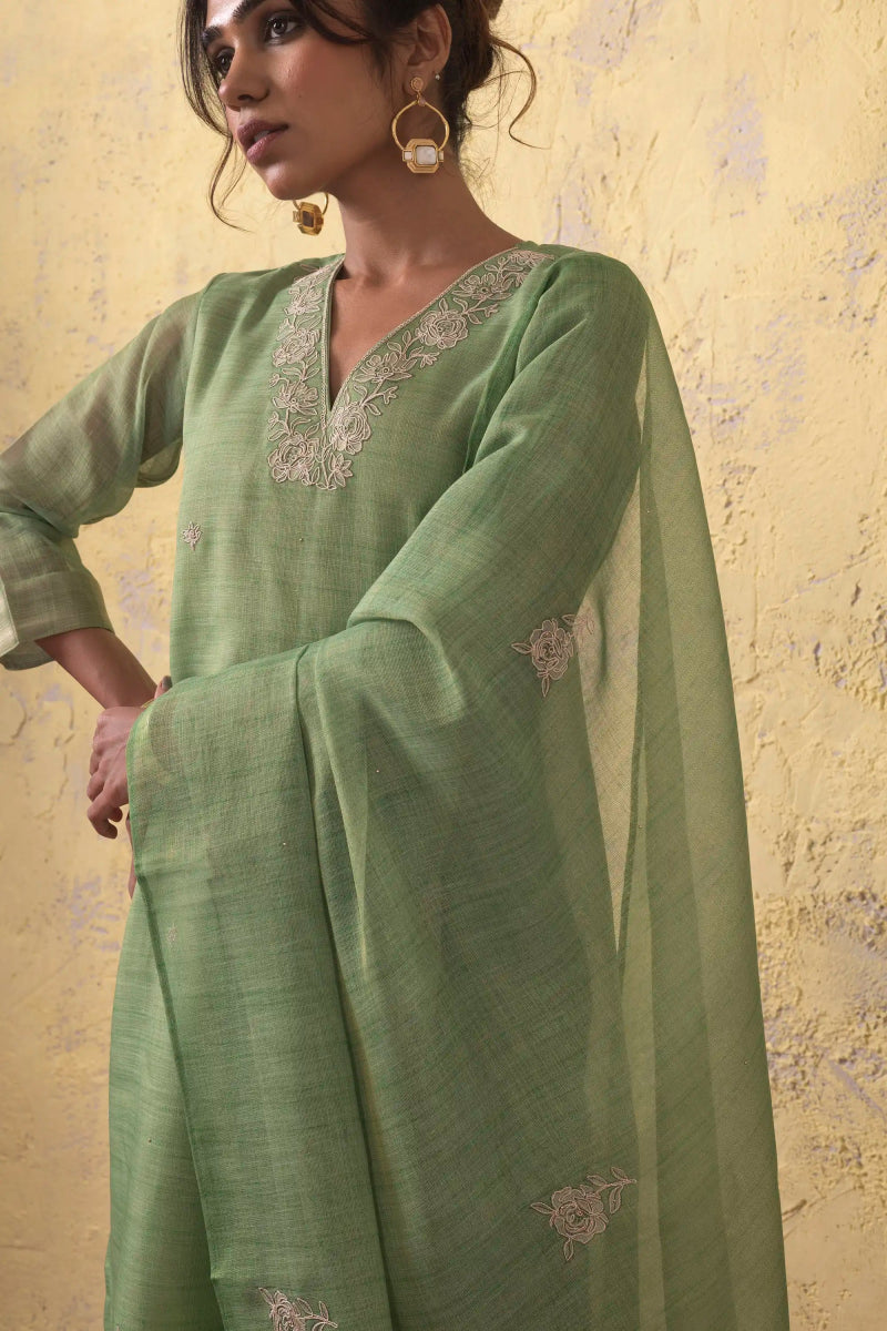 PAYAL Light Green Kurta Suit Set for every Occasion - Payal