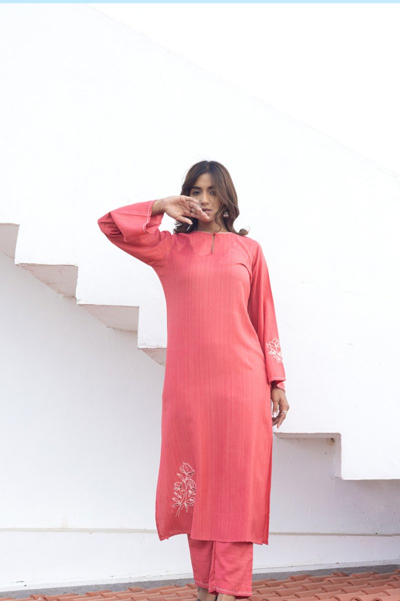 WOK Crimson Peach Co - Ord Set - Payal