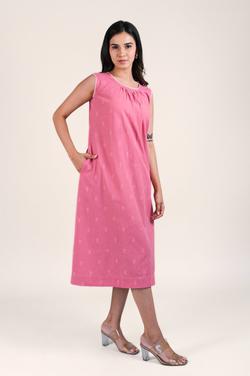 WOK Rosy Pink Midi dress - Payal