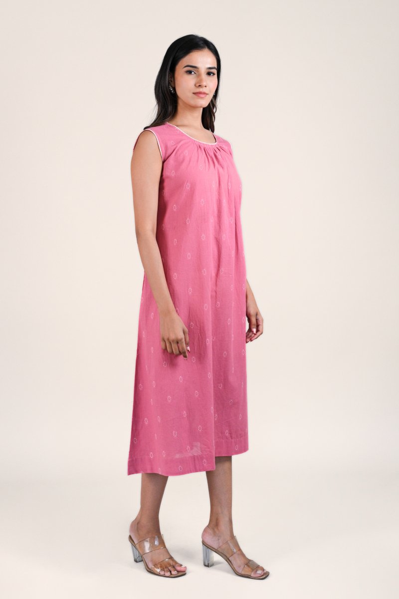 WOK Rosy Pink Midi dress - Payal