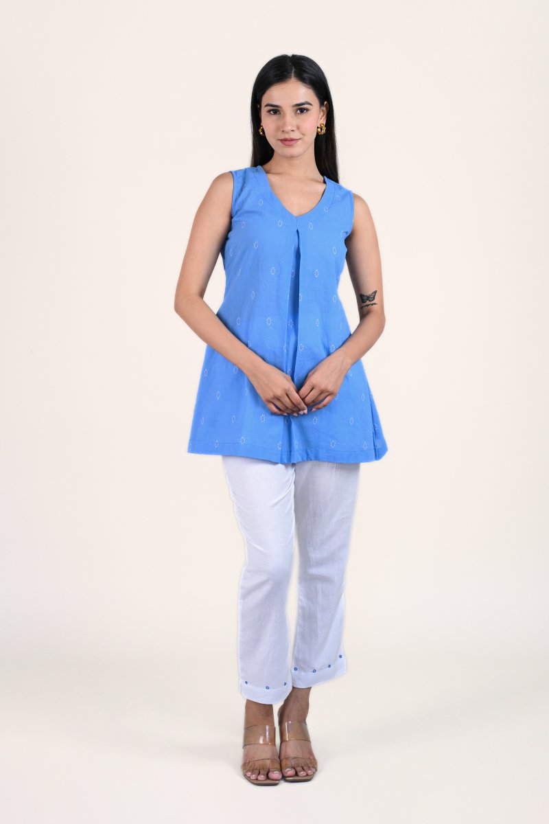 WOK Summer Sky Kurti Bottom set - Payal